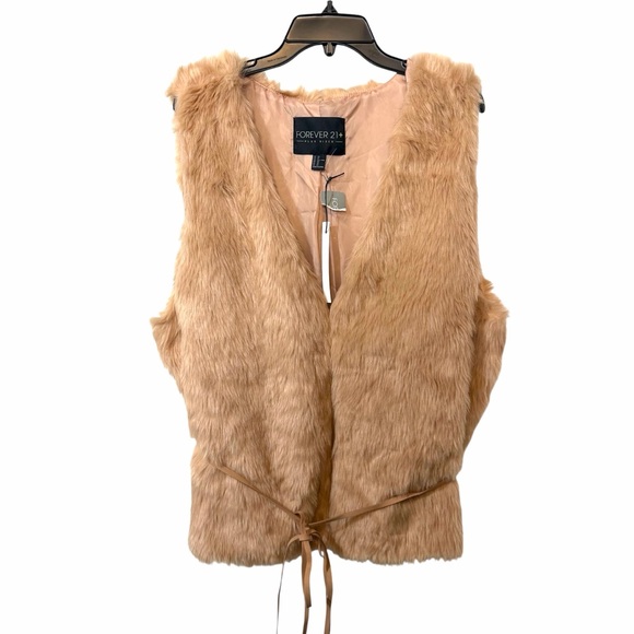 Vintage Jackets & Blazers - NWT Dusty Rose Faux Fur Vest